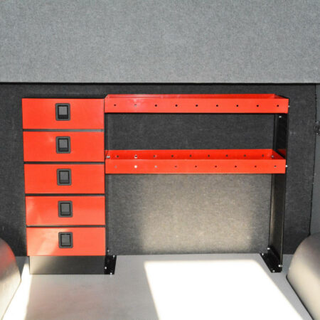 Huoltoautokaluste laatikosto, 5 laatikolla