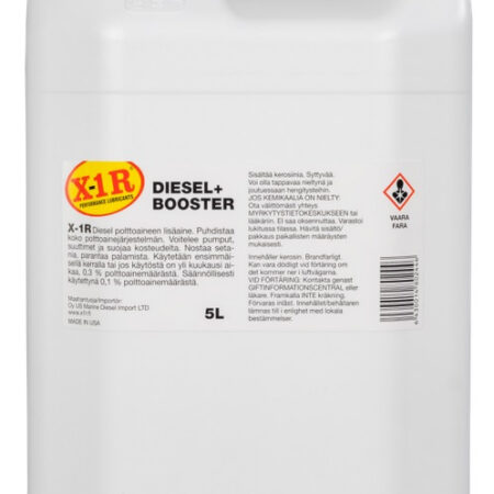 Kuvassa X-1R Diesel+ Booster polttoaineen lisäaine