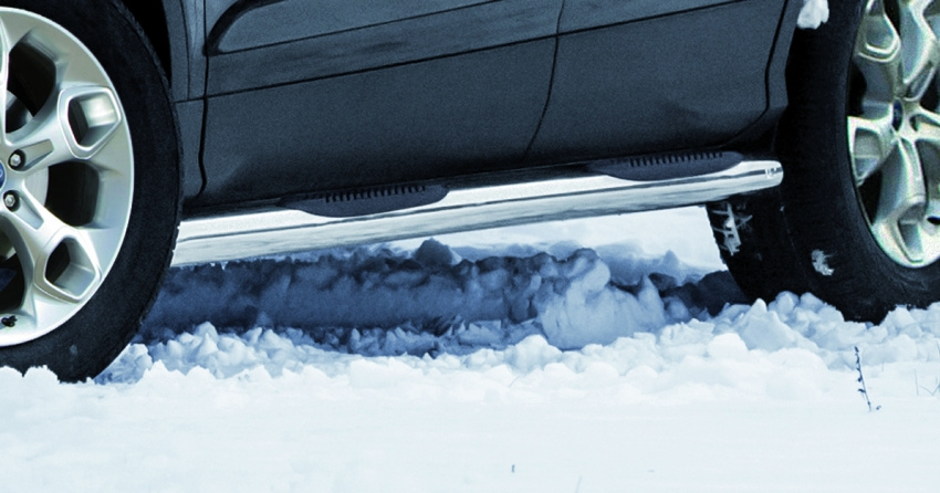 Kuvassa STEELER Kylkiputket muoviaskelmilla Ford Kuga 2012-