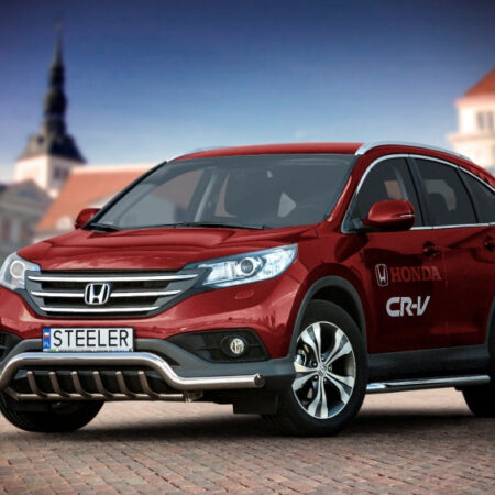 Kuvassa STEELER Etupuskurin suojarauta Honda CRV 2012-