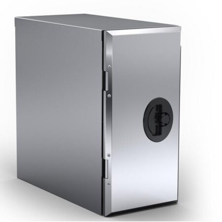 Kuvassa Alaspäin aukeavat alumiiniset työkalulaatikot