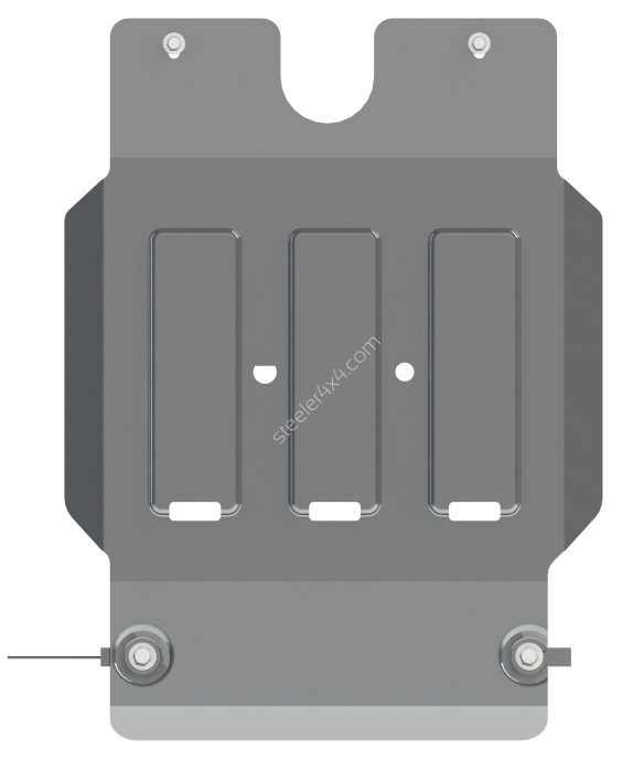 Kuvassa Steeler Pohjapanssari vaihteistolle Toyota Hilux 2015-, Alumiini