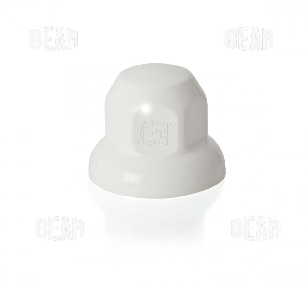 Mutterinsuojus Valkoinen, muovia, 40mm korkea, 20kpl