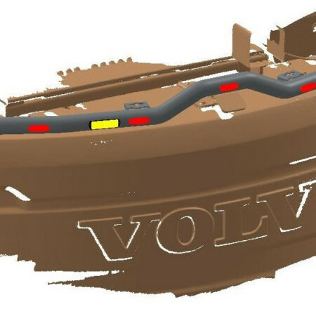 Kuvassa Valoteline taakse/peräpuntin päälle Ø60mm Volvo ECR355EL 2018-