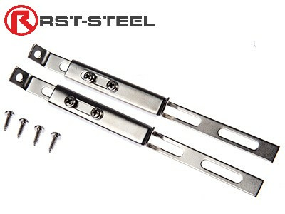 Litteä tukirauta pari, kromi