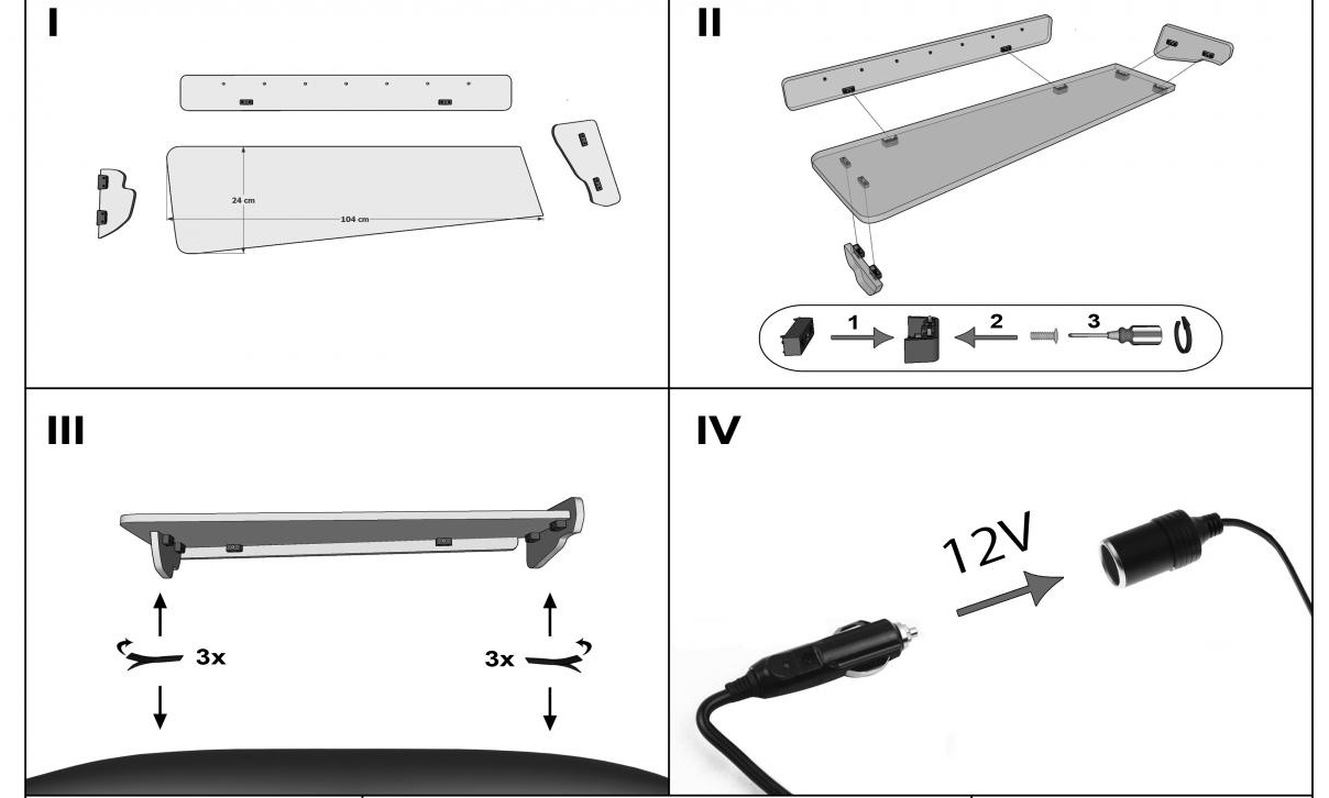 Lisäpöytä LED valoilla MAN TGE 17-24 VW Crafter 16-24 - Image 2