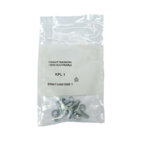 Roiskeläpän kiinnityskiskon ruuvisarja