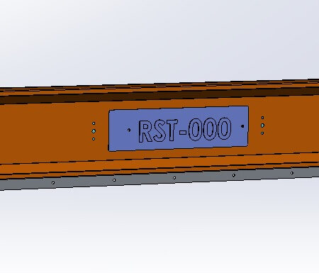 Takavalopalkki 2400x250mm (8xIZE takavaloille)
