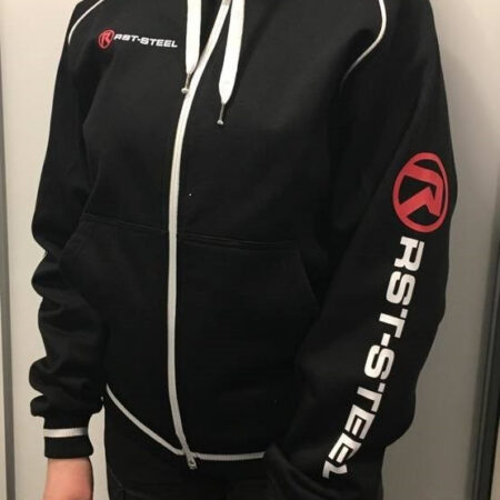 RST-Steel huppari, RST-Steel ja Lazer-painatuksilla.