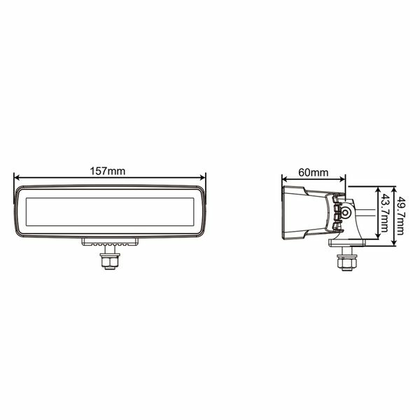 Purelux Road Black MF160 LED-Työvalo, Leveä - Image 4