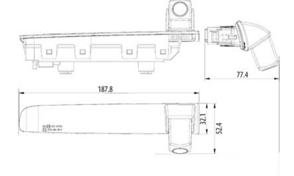 Jarruvalokamera VW T5, T6 2010- (pariovi), 12V - Image 3