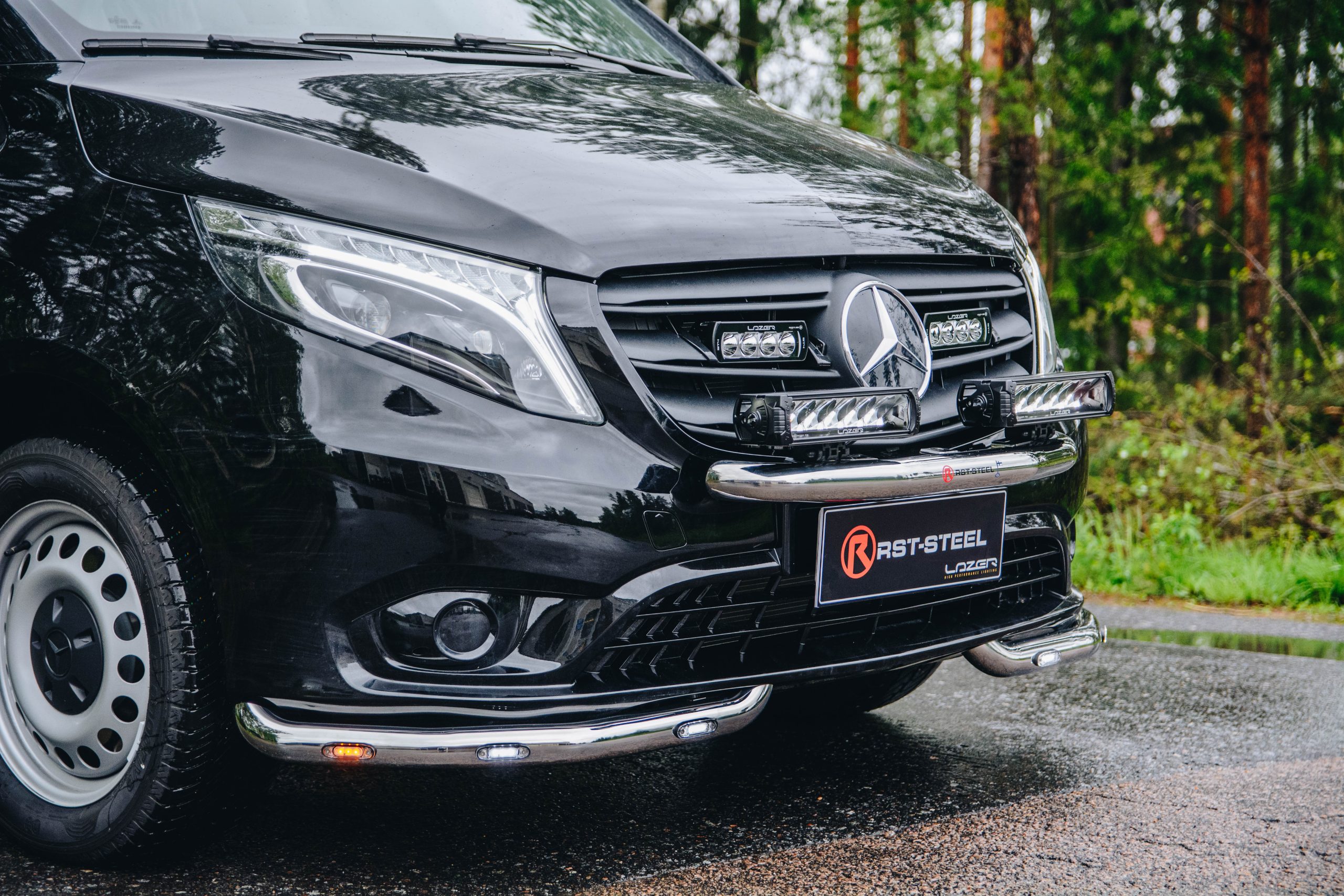 Front spoiler bars for vans